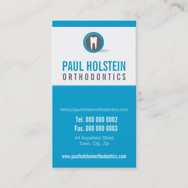 Rendez-vous CARTE DE NOMINATION DENTISTE :: logo de dent moder (Devant)