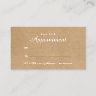 Rendez-vous Carte de rappel simple pour les nominations profes