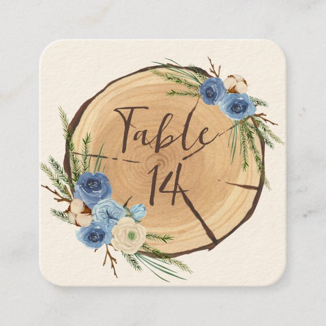 Rendez-vous Carte de thème Rustique Mariage Woodland (Devant)