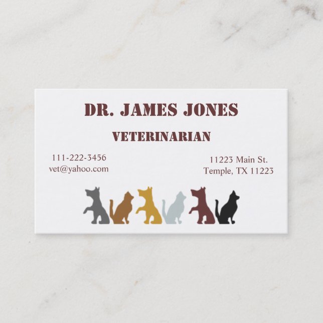 Rendez-vous Carte de visite de chien et de chat (Devant)