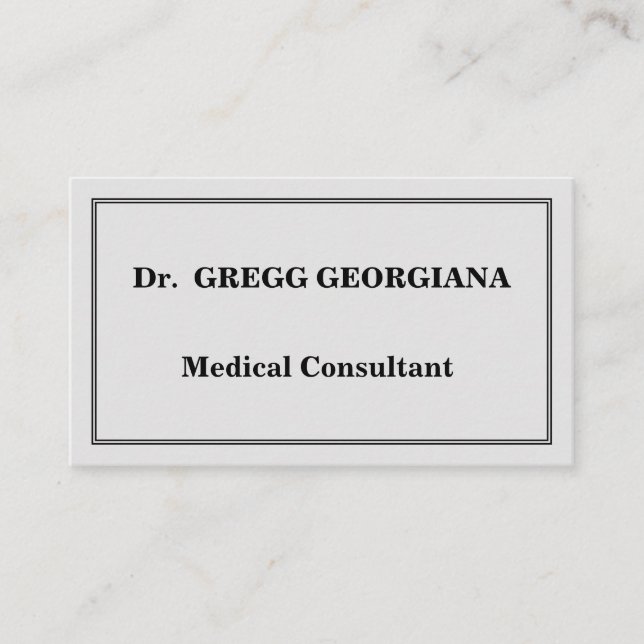 Rendez-vous Carte de visite de consultant Médicale minimal (Devant)