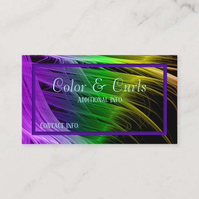 Rendez-vous Carte de visite de cordes de couleurs vives (Devant)