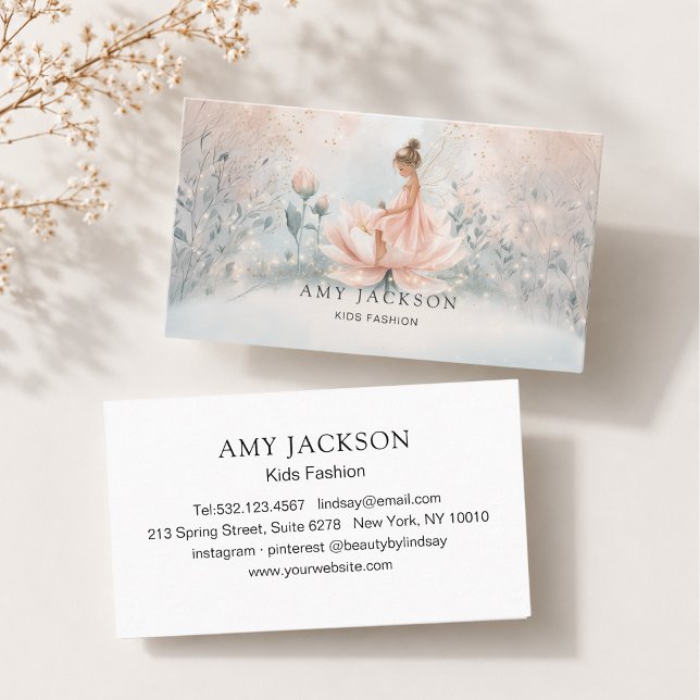 Rendez-vous Carte de visite de fée fantaisiste (Whimsical Fairy Business Card)