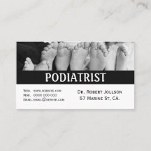 Carte de visite de nomination Médicale podiatre