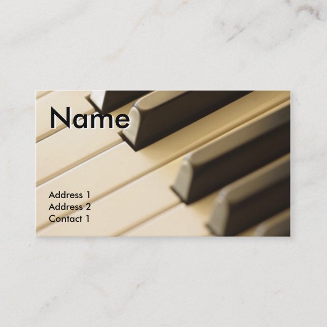 RENDEZ-VOUS CARTE DE VISITE DE PROFESSEUR DE PIANO (Devant)