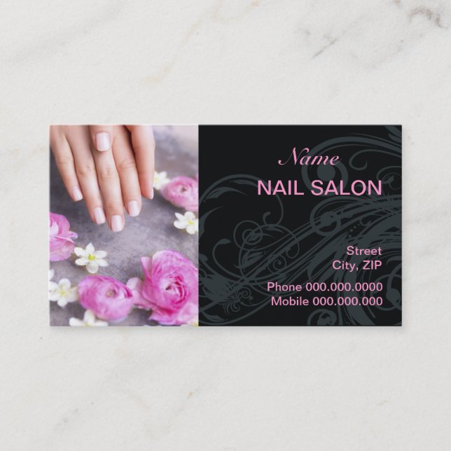 Rendez-vous Carte de visite de salon de clou (Devant)