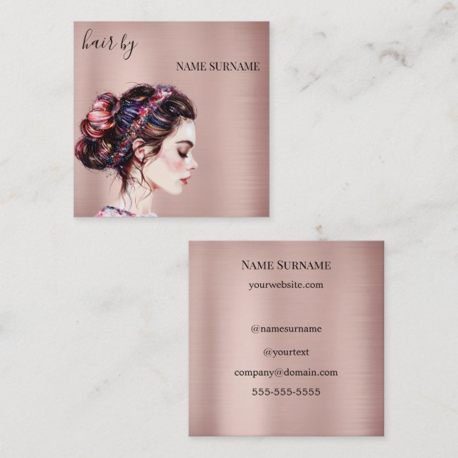Rendez-vous Carte de visite de salon de coiffure (Devant / Derrière)