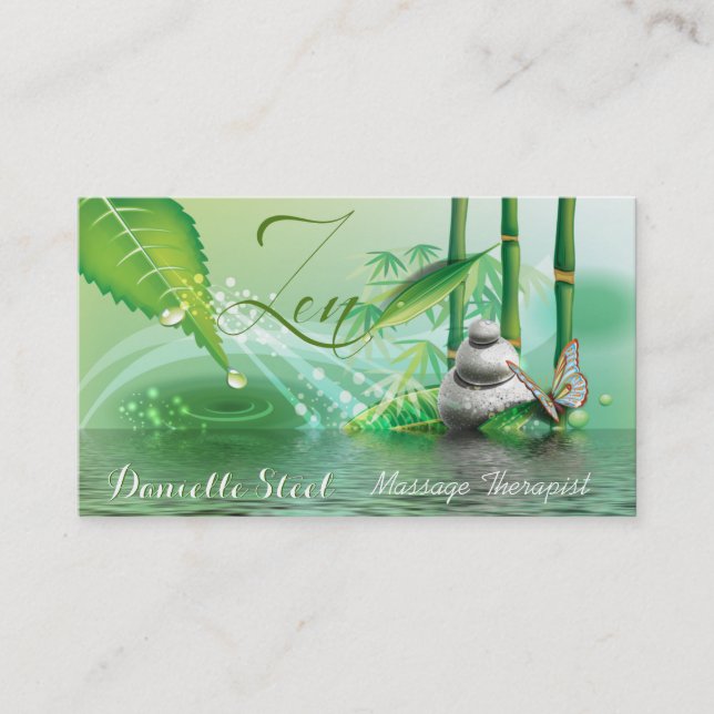 Rendez-vous Carte de visite de thérapeute Zen de l'étang de ba (Devant)