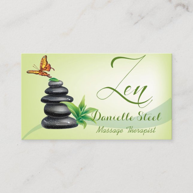 Rendez-vous Carte de visite de thérapeute Zen Stones (Devant)