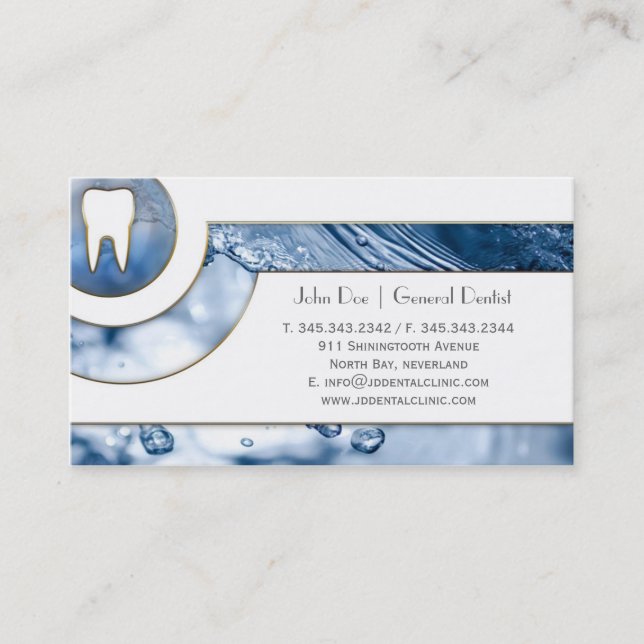 Rendez-vous Carte de visite dentaire de dentiste blanc élégant (Devant)