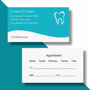 Rendez-vous Carte de visite dentiste
