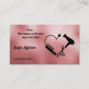 Rendez-vous Carte de visite du salon de coiffure