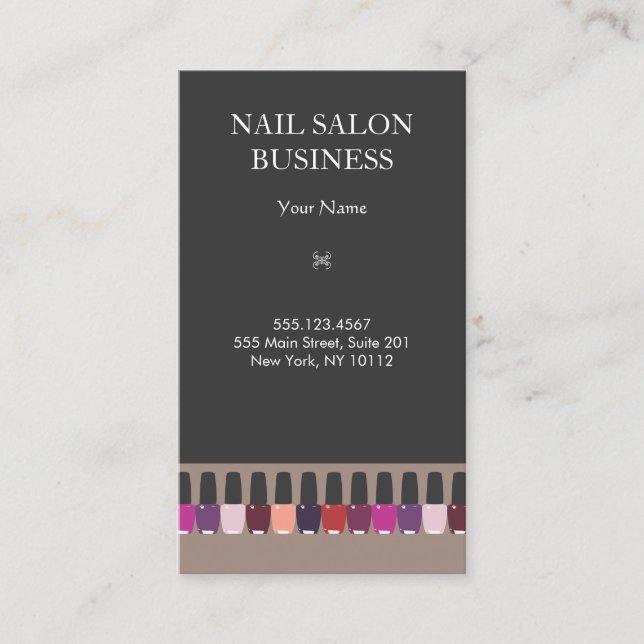 Rendez-vous Carte de visite du salon de ongle (Devant)