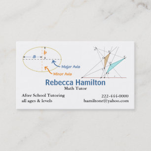 Rendez-vous Carte de visite élégant de tuteur/de professeur 