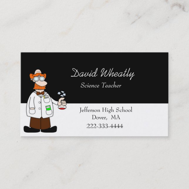 Rendez-vous Carte de visite enseignant en sciences (Devant)
