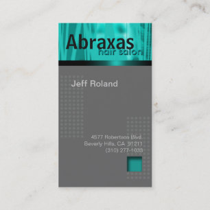 Rendez-vous Carte de visite gris turquoise à la mode "Abraxas