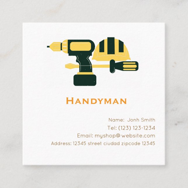 Rendez-vous carte de visite modifiable services d'homme à tout (Devant)
