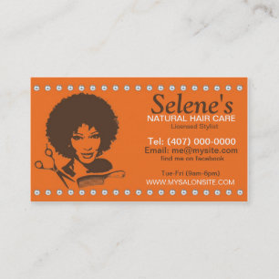 Rendez-vous Carte de visite naturel de salon d'Afro-américain