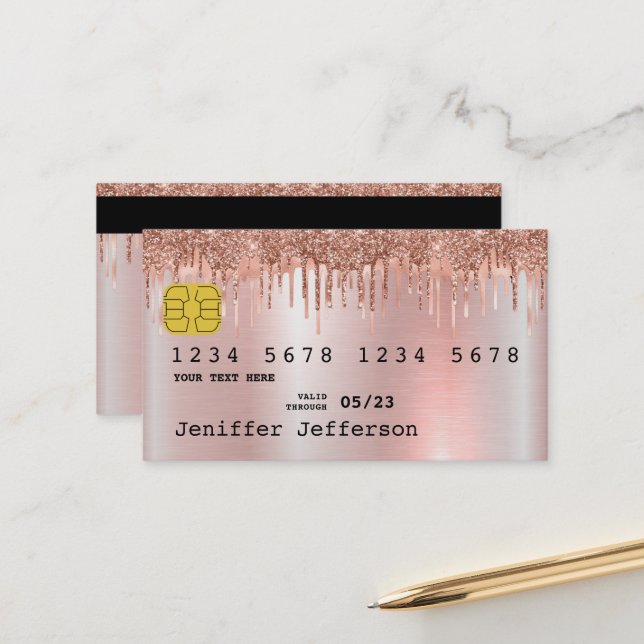 Rendez-vous Carte de visite par carte de crédit (Devant/Arrière en situation)