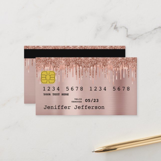 Rendez-vous Carte de visite par carte de crédit (Devant/Arrière en situation)