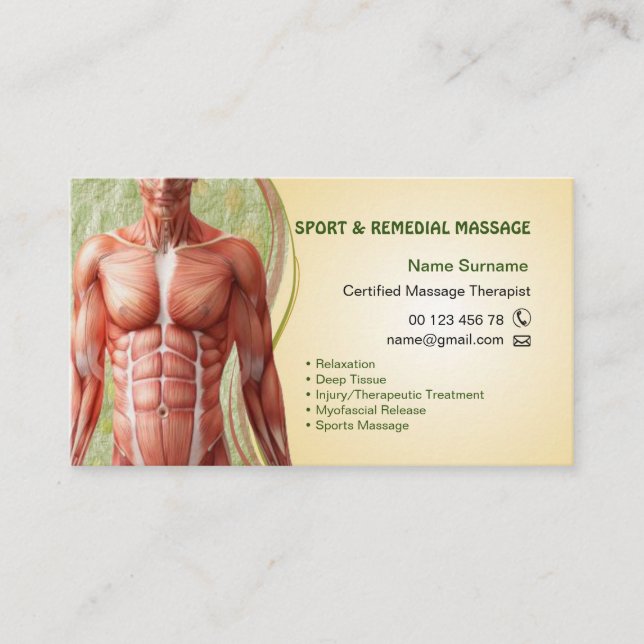 Rendez-vous Carte de visite pour thérapeute de massage (Devant)