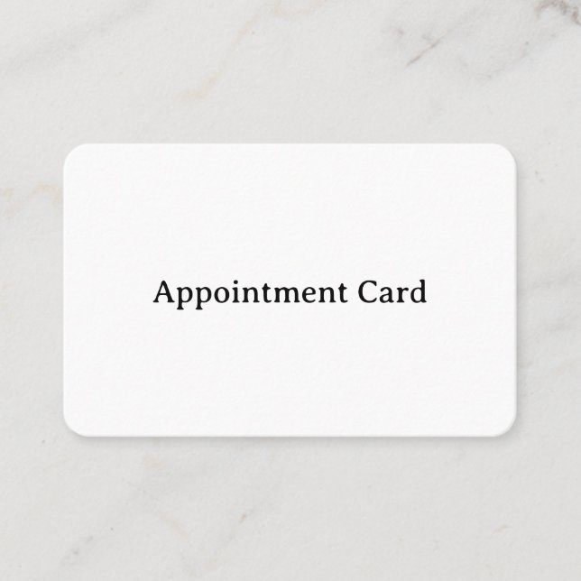 Rendez-vous Carte de visite professionnelle arrondie 3,346" x  (Devant)
