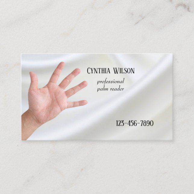 Rendez-vous Carte de visite professionnelle de chiromancienne (Devant)