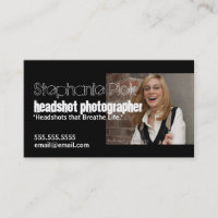 Carte de visite promotionnel de photographe de