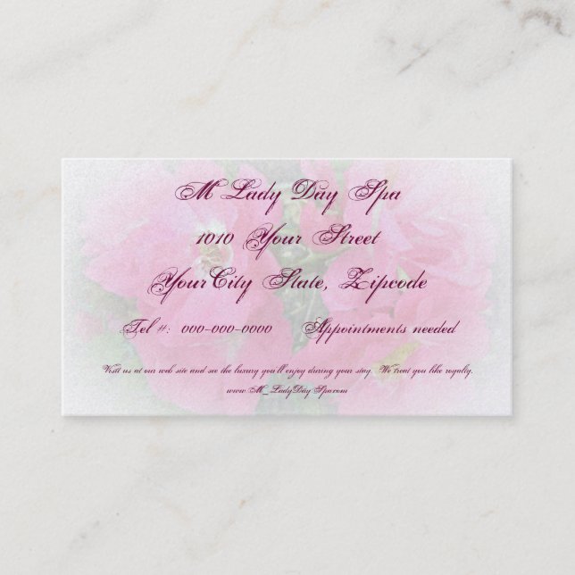 Rendez-vous Carte de visite Rose Escalade rose (Devant)