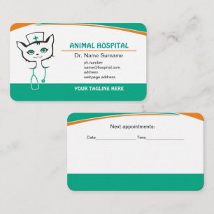 Rendez-vous Carte de visite vétérinaire