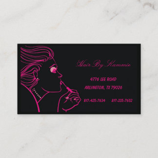 Rendez-vous Cheveux noirs, ongle, Carte de visite maquillage