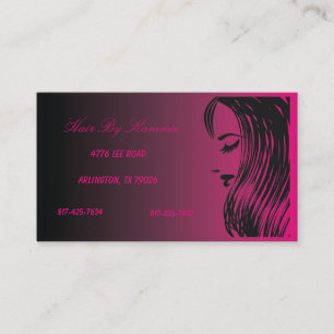 Rendez-vous Cheveux roses chauds, ongle, Carte de visite maqui