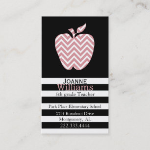 Rendez-vous Chevron Apple et Carte de visite des enseignants d