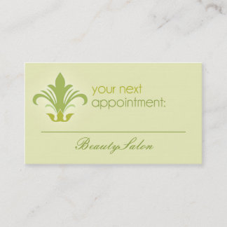 Rendez-vous dans le salon, beauté, carte de visite