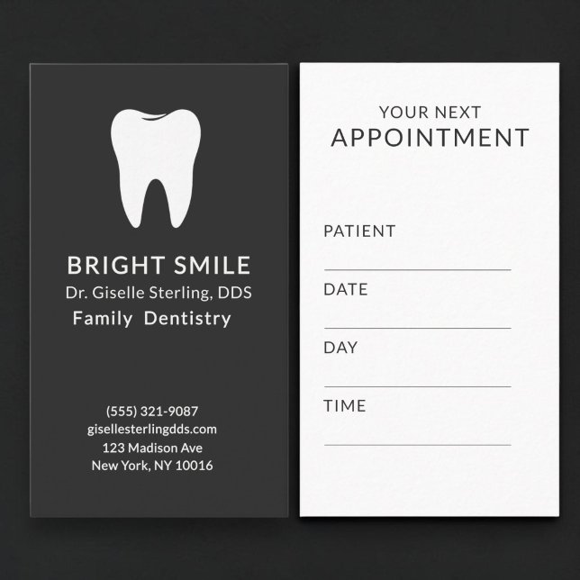 Rendez-vous de dentiste noir dentaire professionne (Créateur téléchargé)