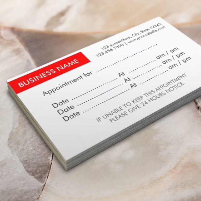 Rendez-vous de Étiquette rouge Cartes de visite (Créateur téléchargé)