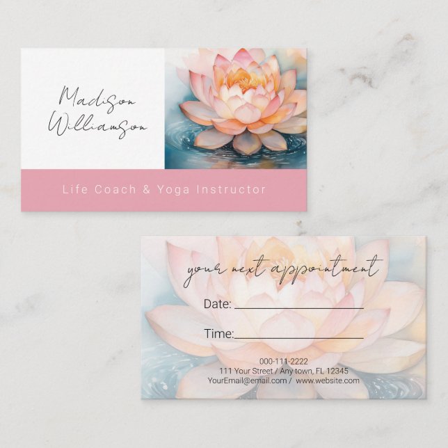 Rendez-vous de fleur de lotus de yoga de spa de th (Devant / Derrière)
