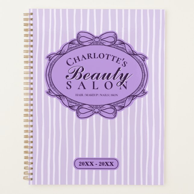 Rendez-vous de salon de beauté à cadre de nœud orn (Devant)