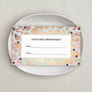 Rendez-vous Faux Gold Foil Circles Confetti Carte de rendez-vo