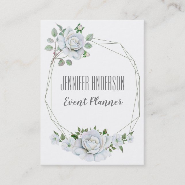 Rendez-vous géométrique en marbre floral blanc (Devant)