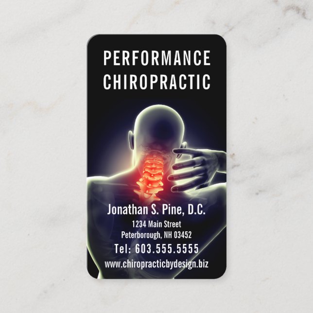Rendez-vous graphique de chiropractie d'épine (Devant)