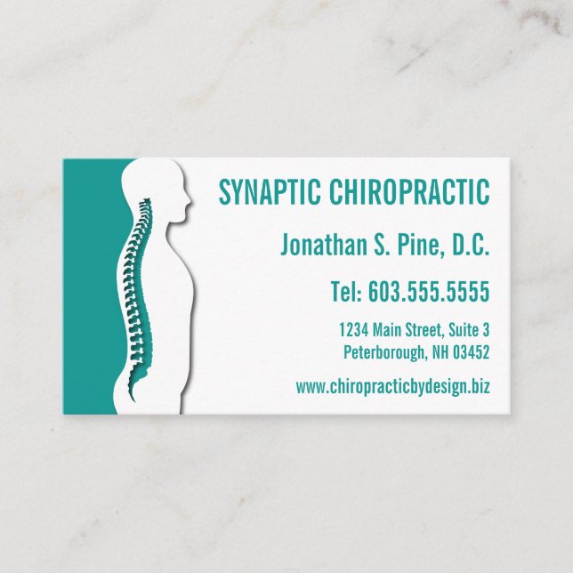 Rendez-vous graphique de chiroprakteur de (Devant)