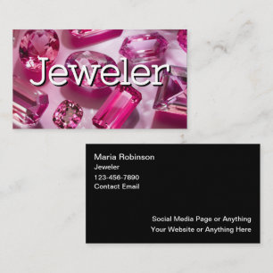 Rendez-vous Joyau Glitzy Bijoux thème Carte de visite rose