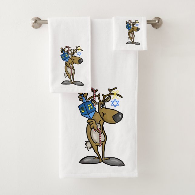 Rendez-vous juif avec Serviette de bain Dreidel (En situation)