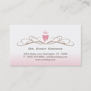 Rendez-vous Logo pour dent Carte de visite dentaire rose Brown