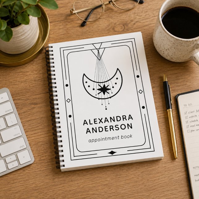 Rendez-vous Lune Croissante Céleste Géométrique (Geometric Celestial Crescent Moon Appointment Planner)