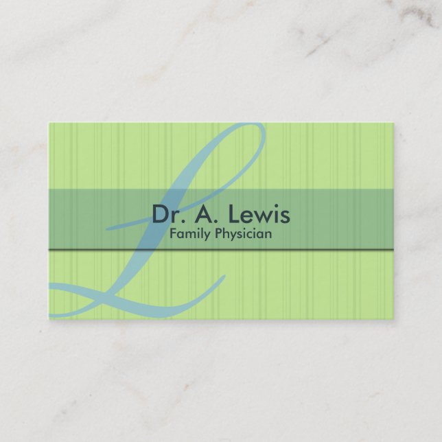 Rendez-vous Médecin et carte de visite Médicale - monogramme (Devant)