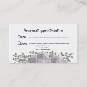 Rendez-vous médical floral mauve blanc