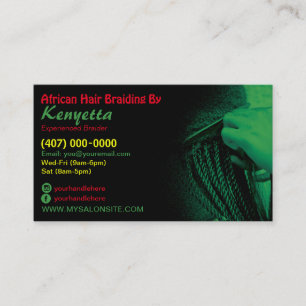 Rendez-vous Modèle africain de carte de visite de tressage de