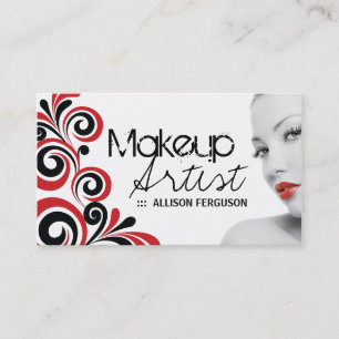 Rendez-vous Modèle chic de carte de visite de maquilleur